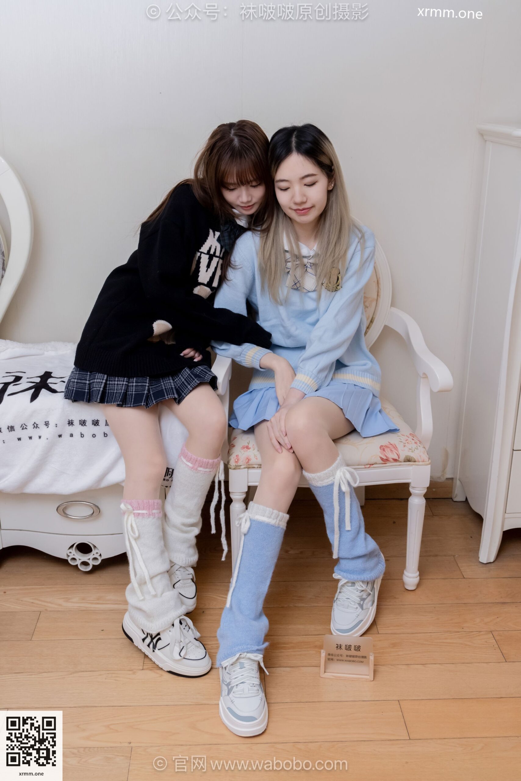 BoBoSocks袜啵啵 No.680 小甜豆&甜甜圈 – 板鞋、腿套、白棉袜、薄肉丝_170P-软件百科