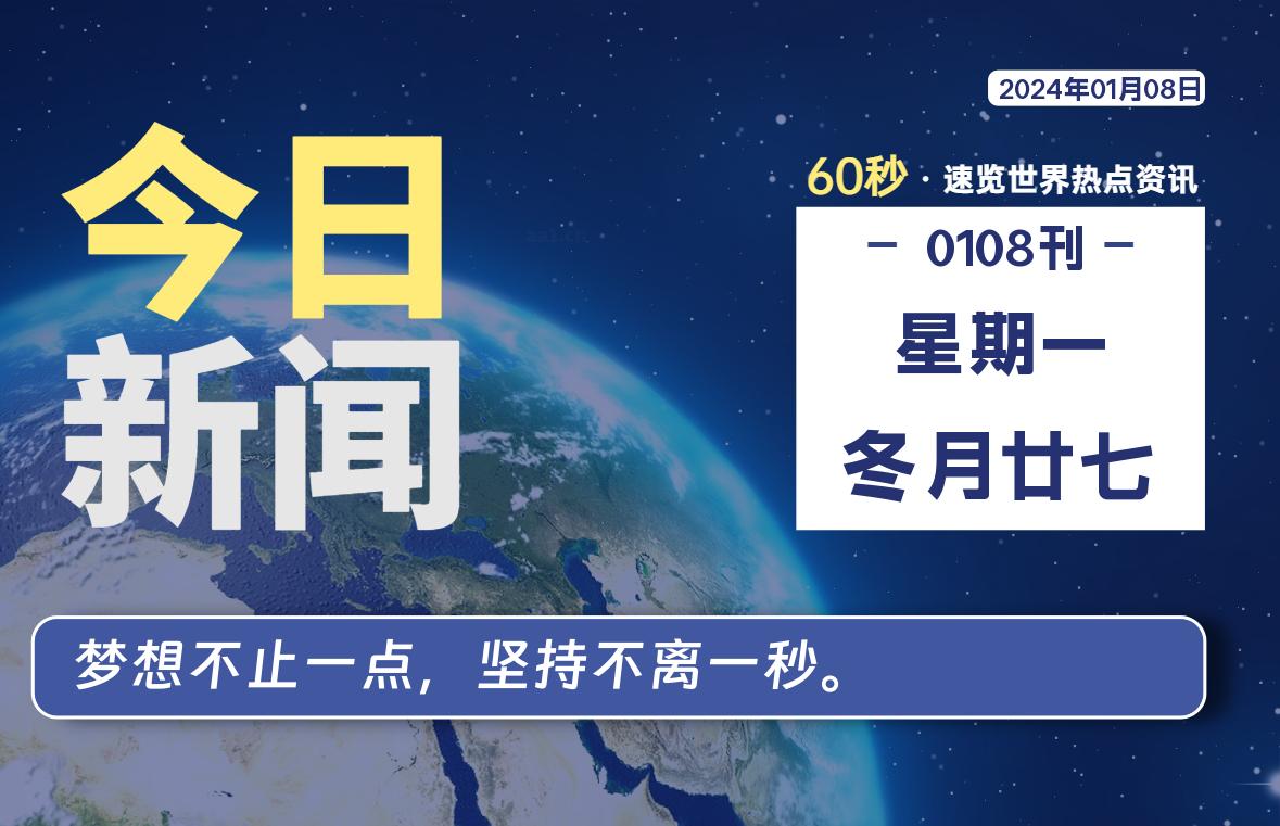 01月08日，星期一，每天60秒读懂全世界！-软件百科