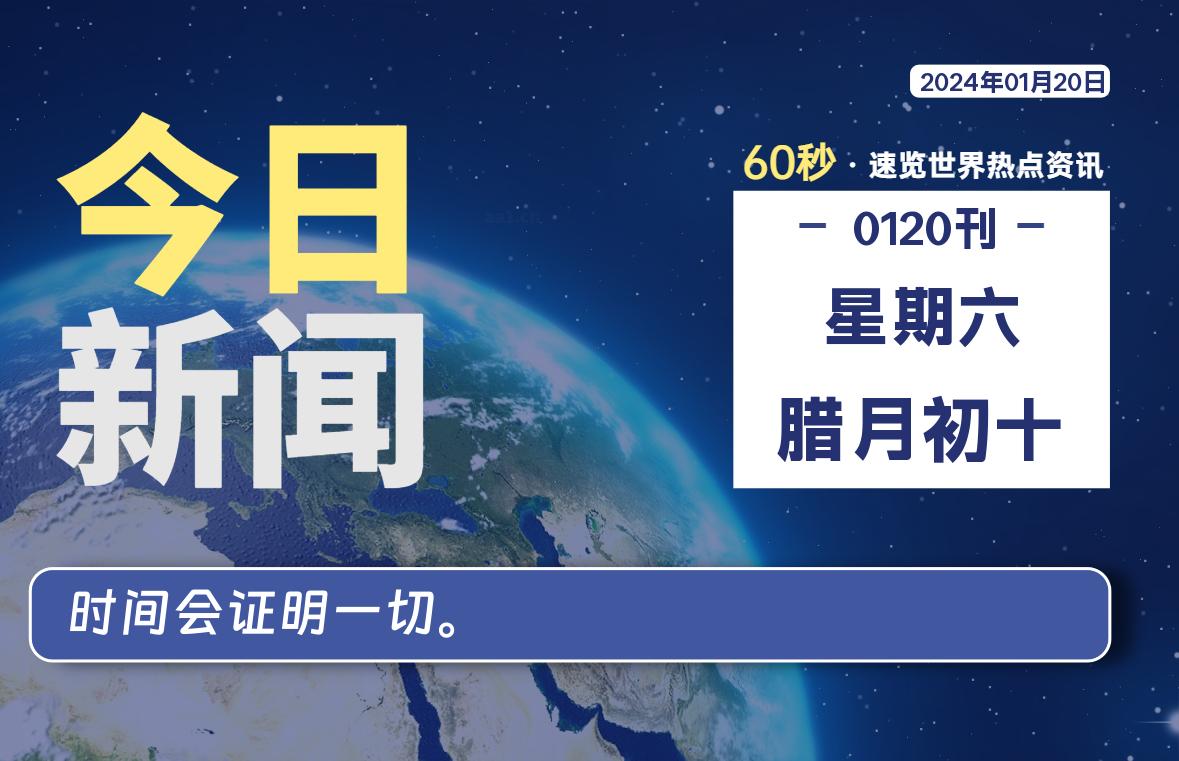 01月20日，星期六，每天60秒读懂全世界！-软件百科