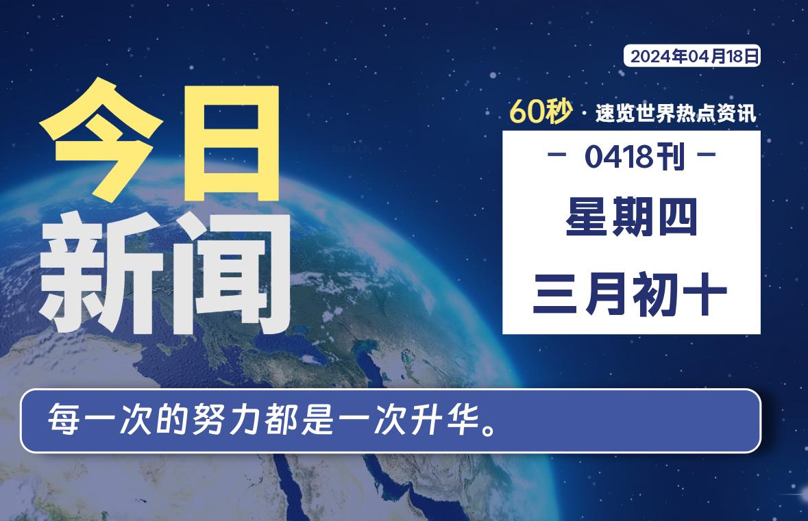 04月18日，星期四, 软件百科带你每天60秒读懂全世界！-软件百科