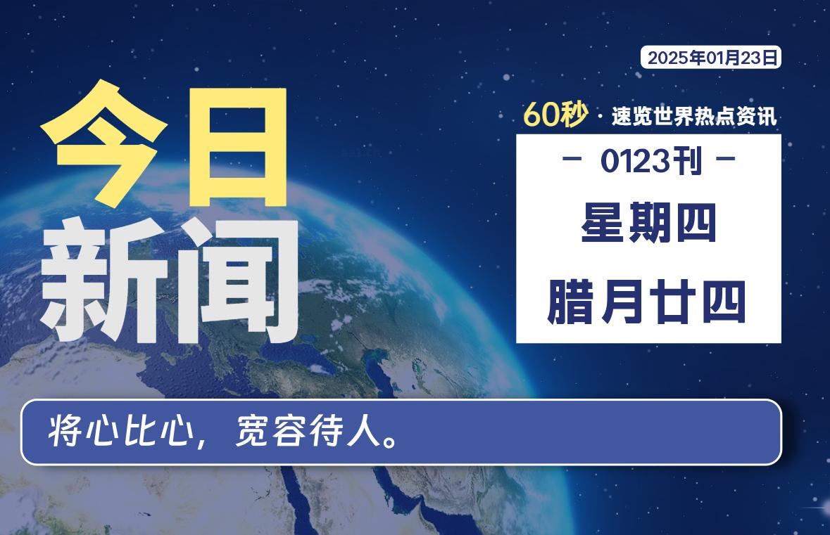 01月23日，星期四, 软件百科带你每天60秒读懂全世界！-软件百科