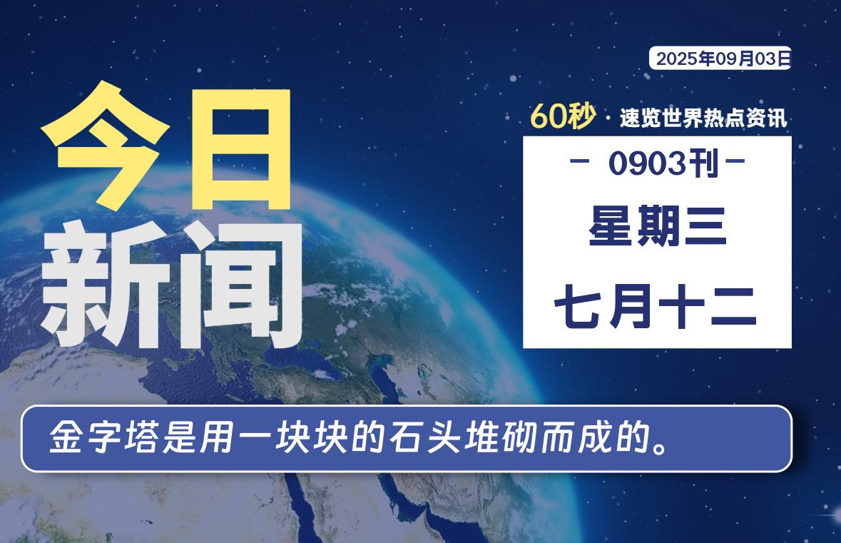 09月03日，星期三, 软件百科带你每天60秒读懂全世界！-软件百科