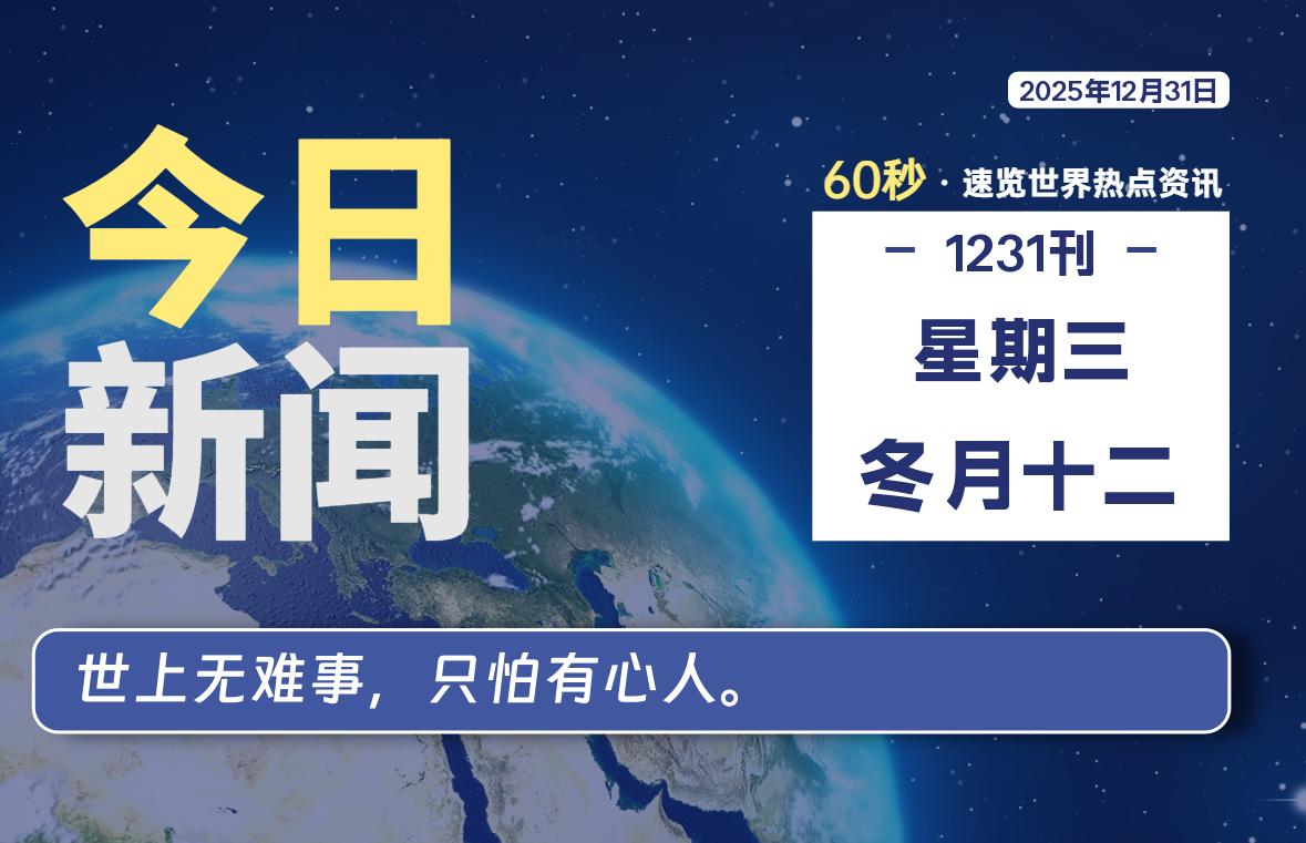 12月31日，星期三, 软件百科带你每天60秒读懂全世界！-软件百科