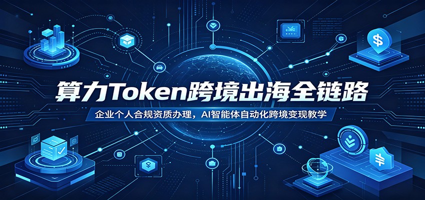 算力Token跨境出海全链路：企业个人合规资质办理，AI智能体自动化跨境变现教学-软件百科