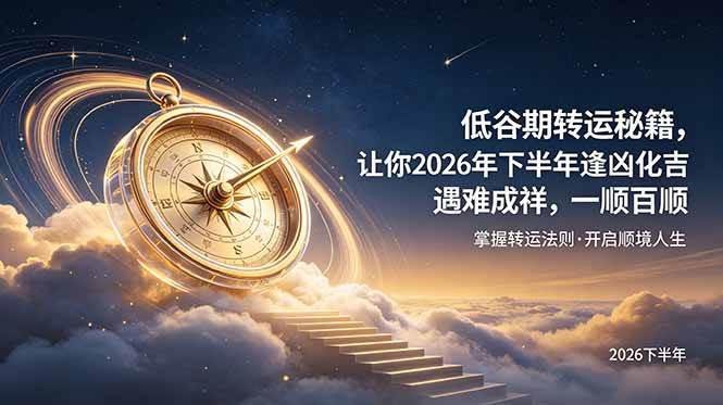 （19024期）付费文章：低谷期转运秘籍，让你2026年下半年逢凶化吉，遇难成祥，一顺百顺。-软件百科