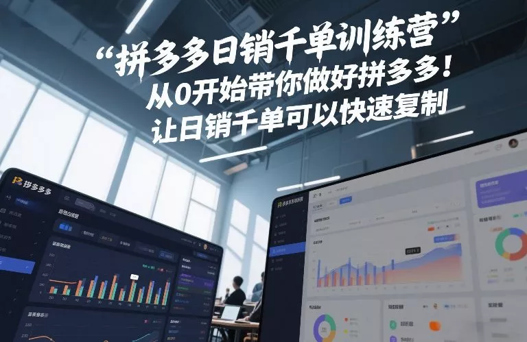 拼多多日销千单训练营，从0开始带你做好拼多多，让日销千单可以快速复制(更新26年6月)-软件百科
