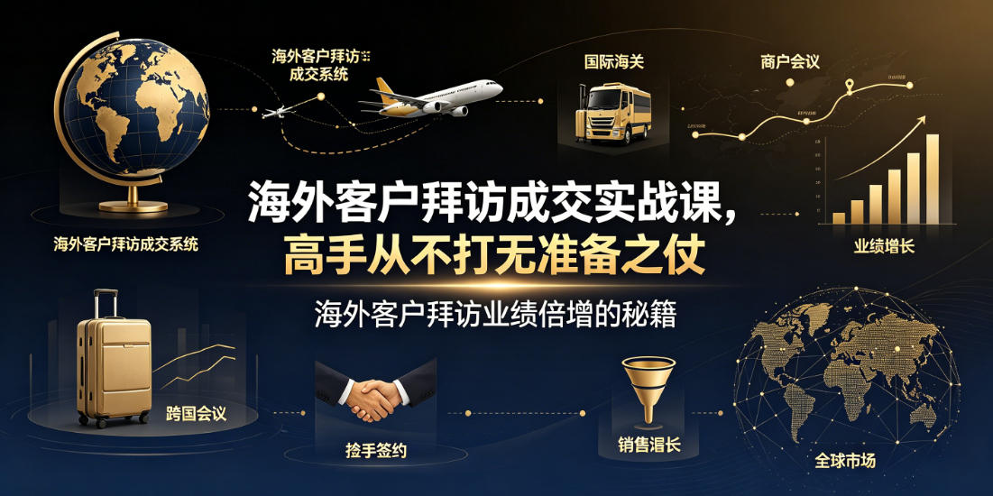 海外客户拜访成交实战课，高手从不打无准备之仗，海外客户拜访业绩倍增的秘籍-软件百科