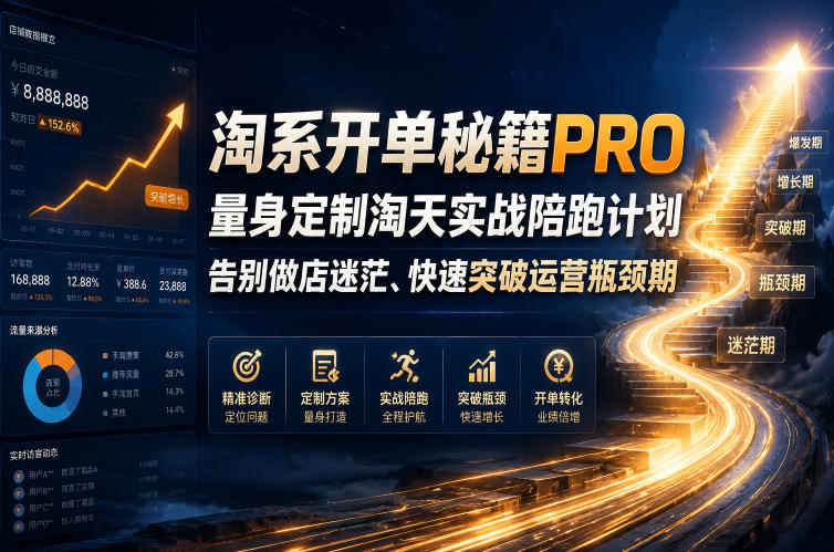 淘系开单秘籍PRO，量身定制淘天实战陪跑计划，告别做店迷茫、快速突破运营瓶颈期(2026年6月22日)-软件百科