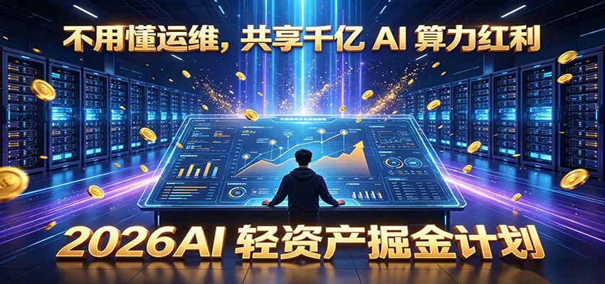 不用懂运维，共享千亿 AI 算力红利，2026AI 轻资产掘金计划-软件百科
