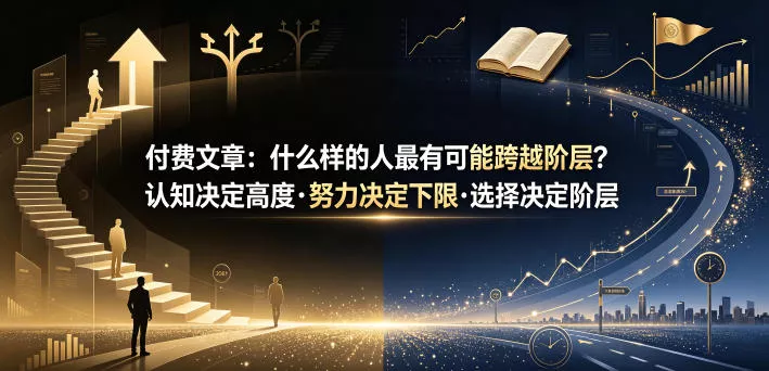 付费文章：什么样的人最有可能跨越阶层？认知决定高度·努力决定下限·选择决定阶层-软件百科