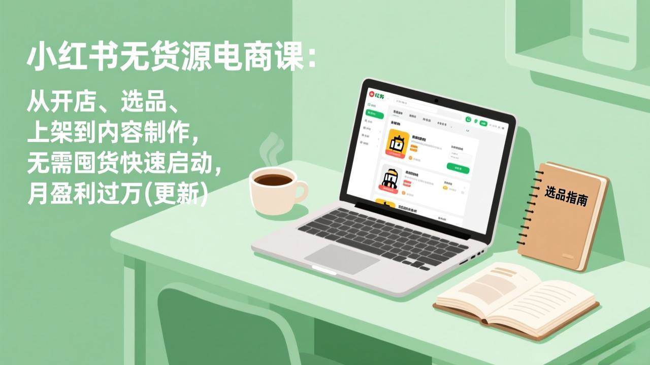 （19003期）小红书无货源电商课(6月22更新)：从开店、选品、上架到内容制作，无需囤货快速启动，月盈利过万-软件百科