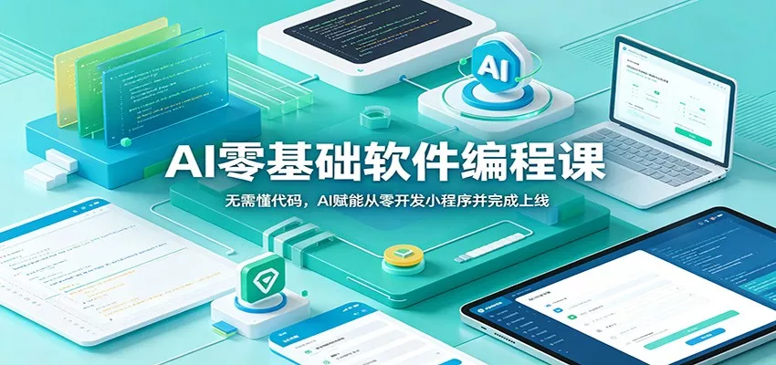 AI零基础软件编程课：无需懂代码，AI赋能从零开发小程序并完成上线-软件百科